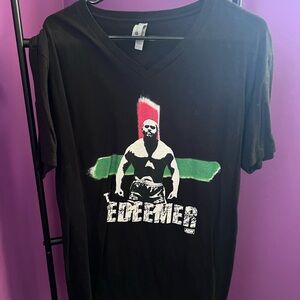 AEW The Redeemer Black Vneck Tee